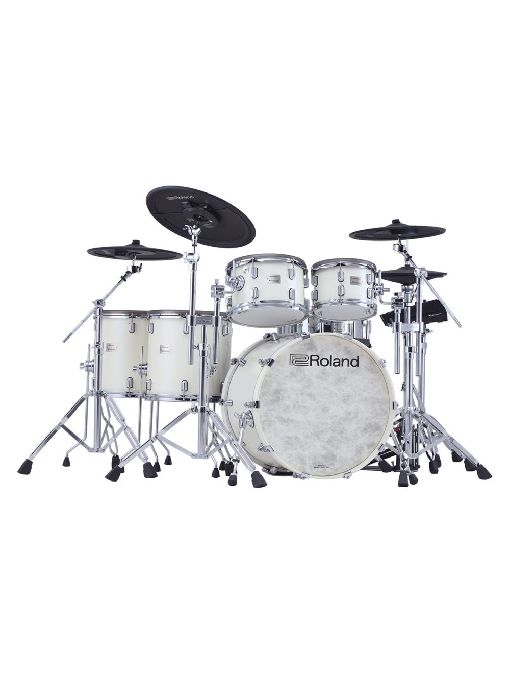 Roland VAD716 V-Drums Acoustic Designed Electronic Drum Kit - Pearl White - Open Box