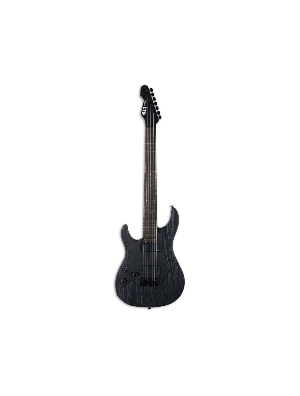 ESP LTD SN-1007 Baritone HT Left Handed Electric Guitar - Black Blast