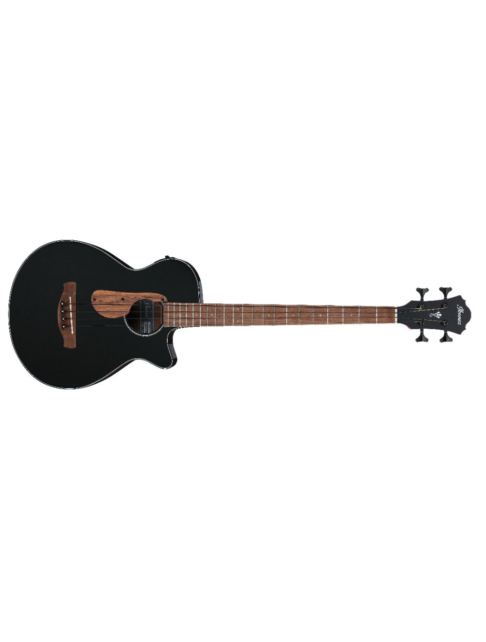 Ibanez AEGB24EBKH Acoustic Electric Bass Guitar Black High Gloss