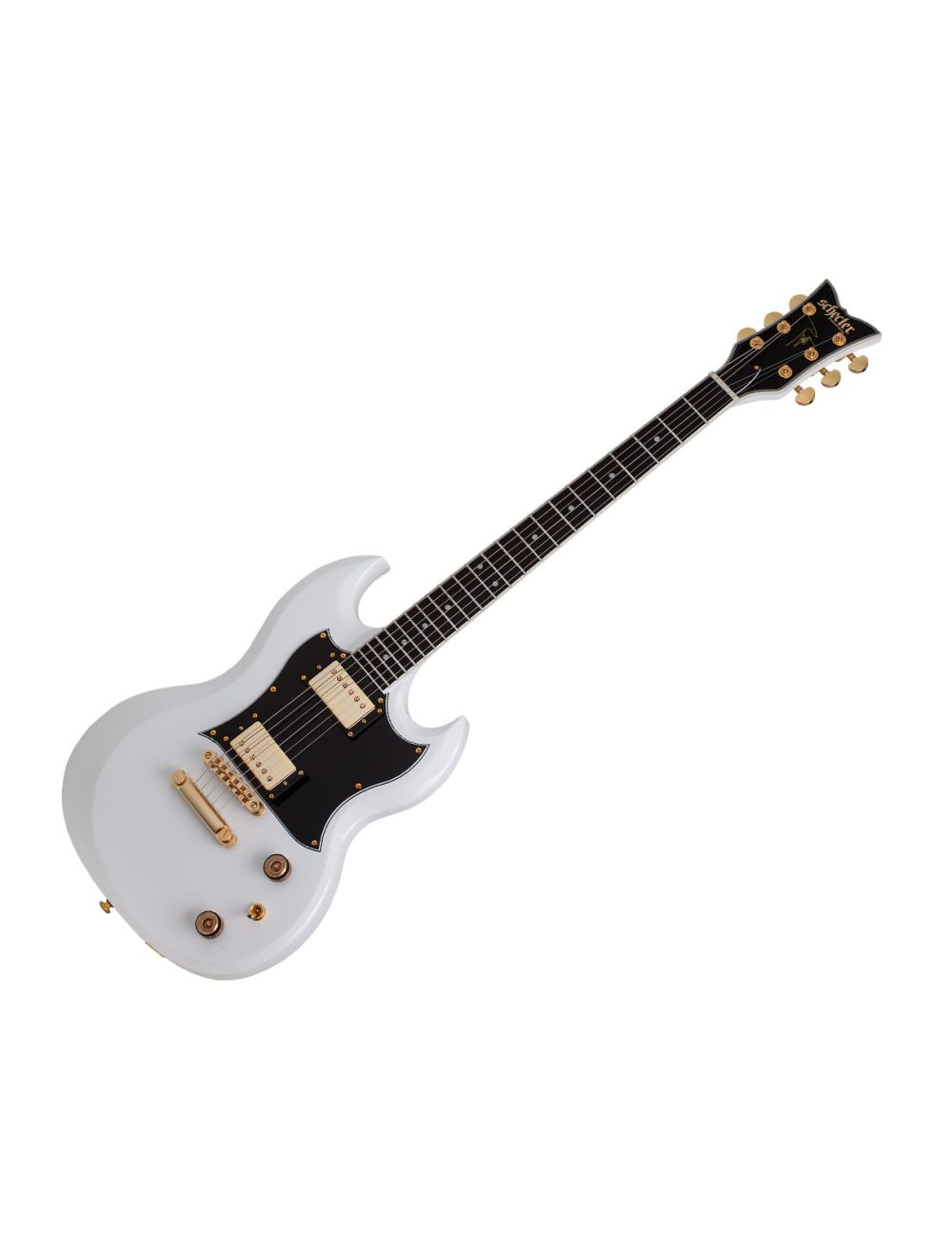 Schecter ZV-H6LLYW66D Zacky Vengeance Signature Guitar - Gloss White