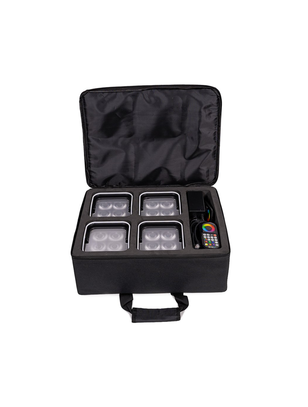 ColorKey MobilePar Mini HEX 4 MKII LED Par Light Bundle - 4-Pack w/Case