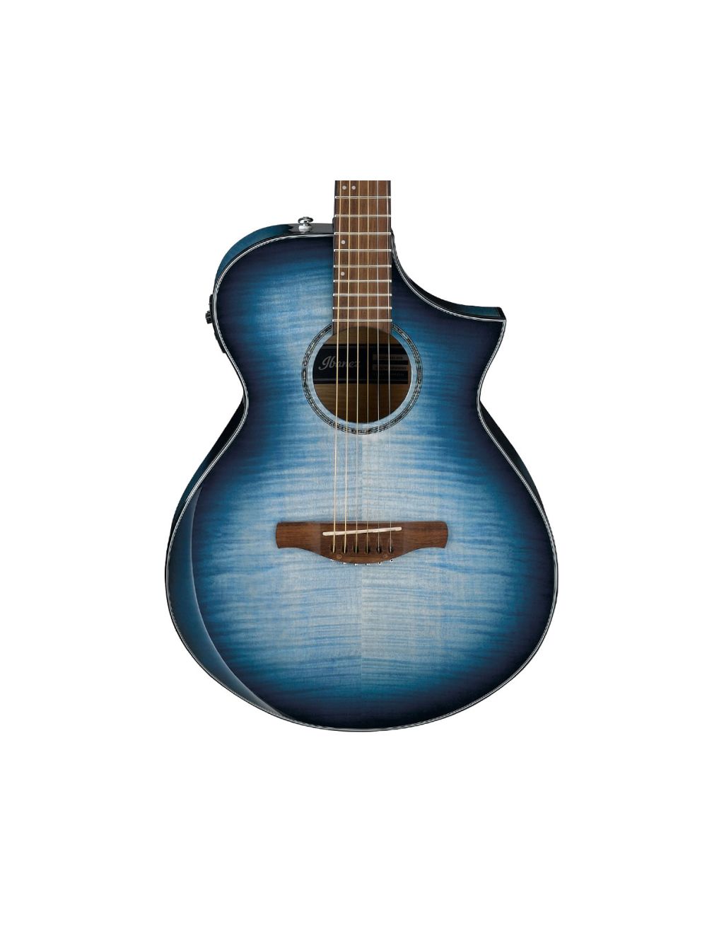 Ibanez AEWC400IBB AEWC Acoustic-Electric Guitar Indigo Blue Burst Gloss