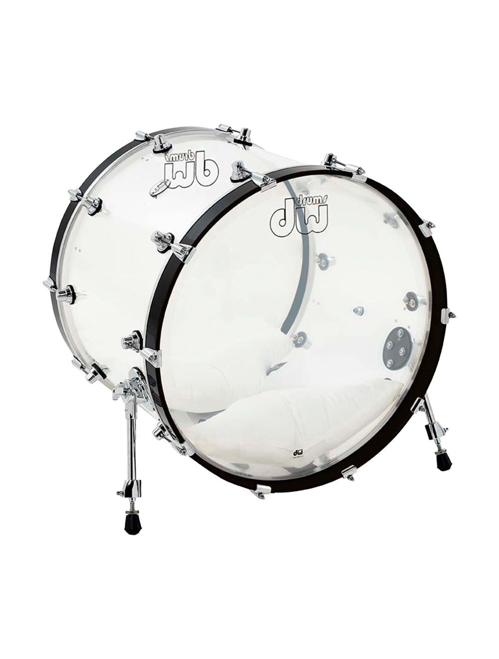 DW Design Series 18x22" Clear Acrylic Bass Drum w/Chrome Hardware