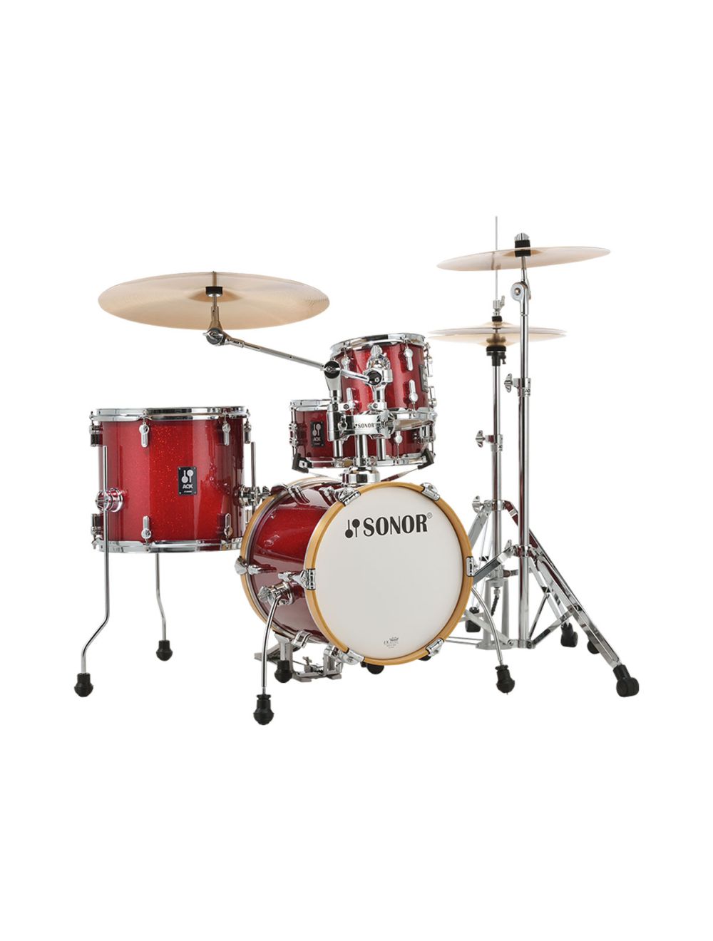 Sonor AQX Micro 4-pc Shell Pack w/ 14" Kick - Red Moon Sparkle