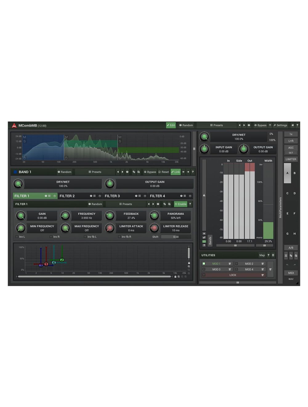 Melda MCombMB 4 Extraordinary Filters in Each Band