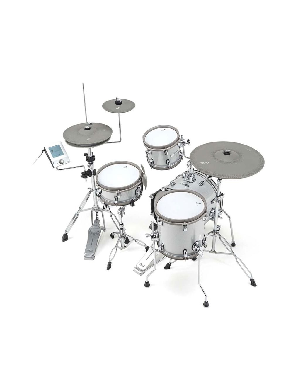 EFNOTE mini Acoustic Designed Electronic Drum Set - White Sparkle