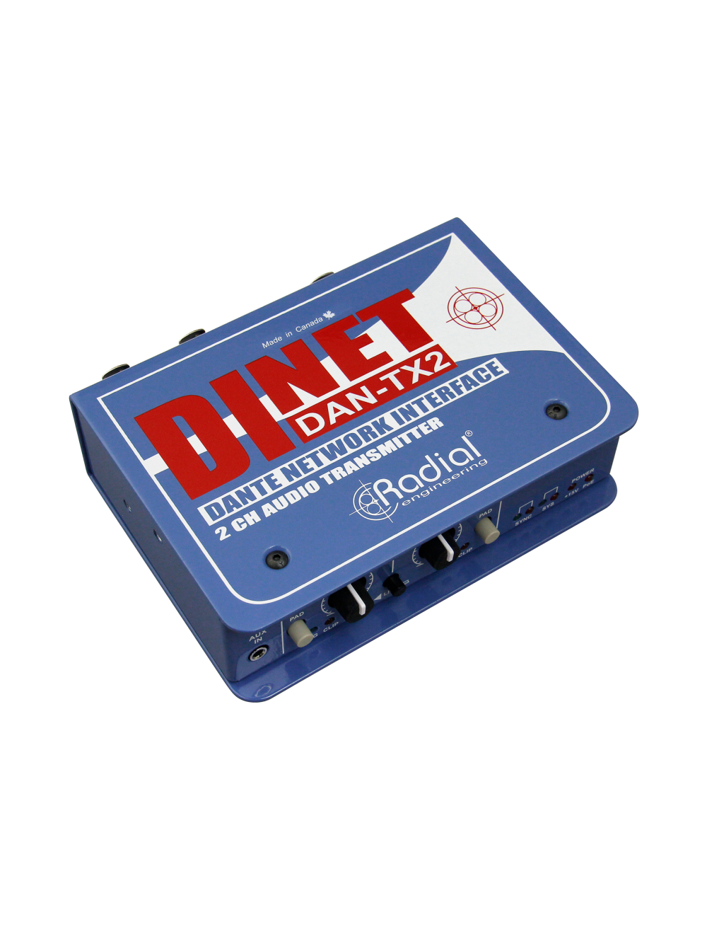 Radial DiNet DAN-TX2 Dante Stereo Network Transmitter