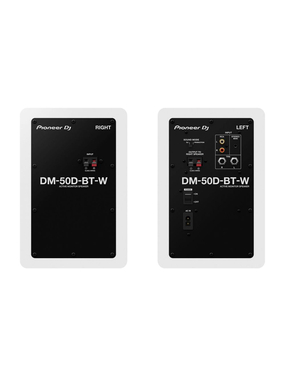 Pioneer DJ DM-50D-BT Powered Studio Monitor (Pair) - White