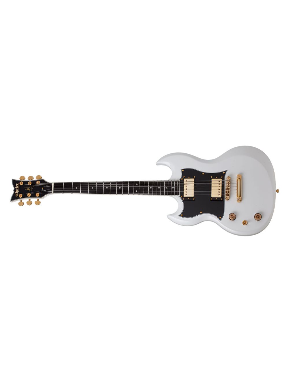 Schecter ZV-H6LLYW66D Left Handed Zacky Vengeance Signature Guitar - Gloss White