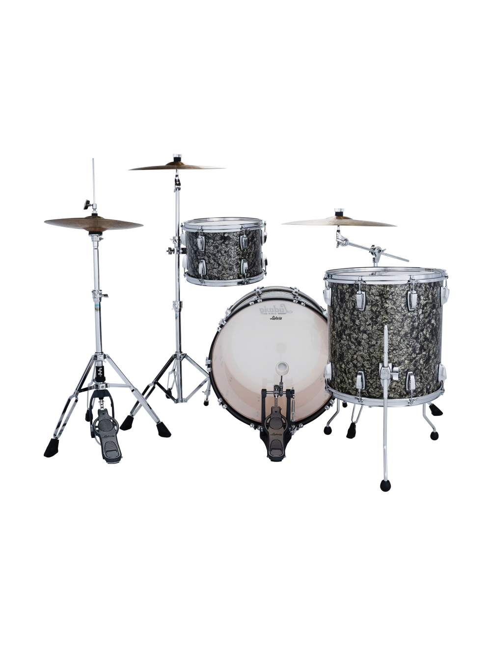 Ludwig Classic Maple Fab 3-Piece Drum Kit w/ 22" Kick - Moss Green