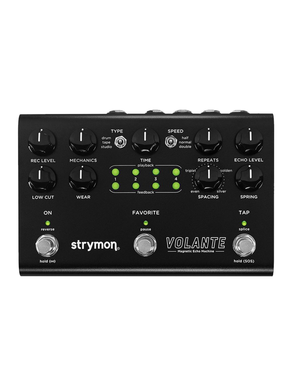Strymon Volante Magnetic Drum and Tape Echo Delay Effect Pedal Midnight Edition