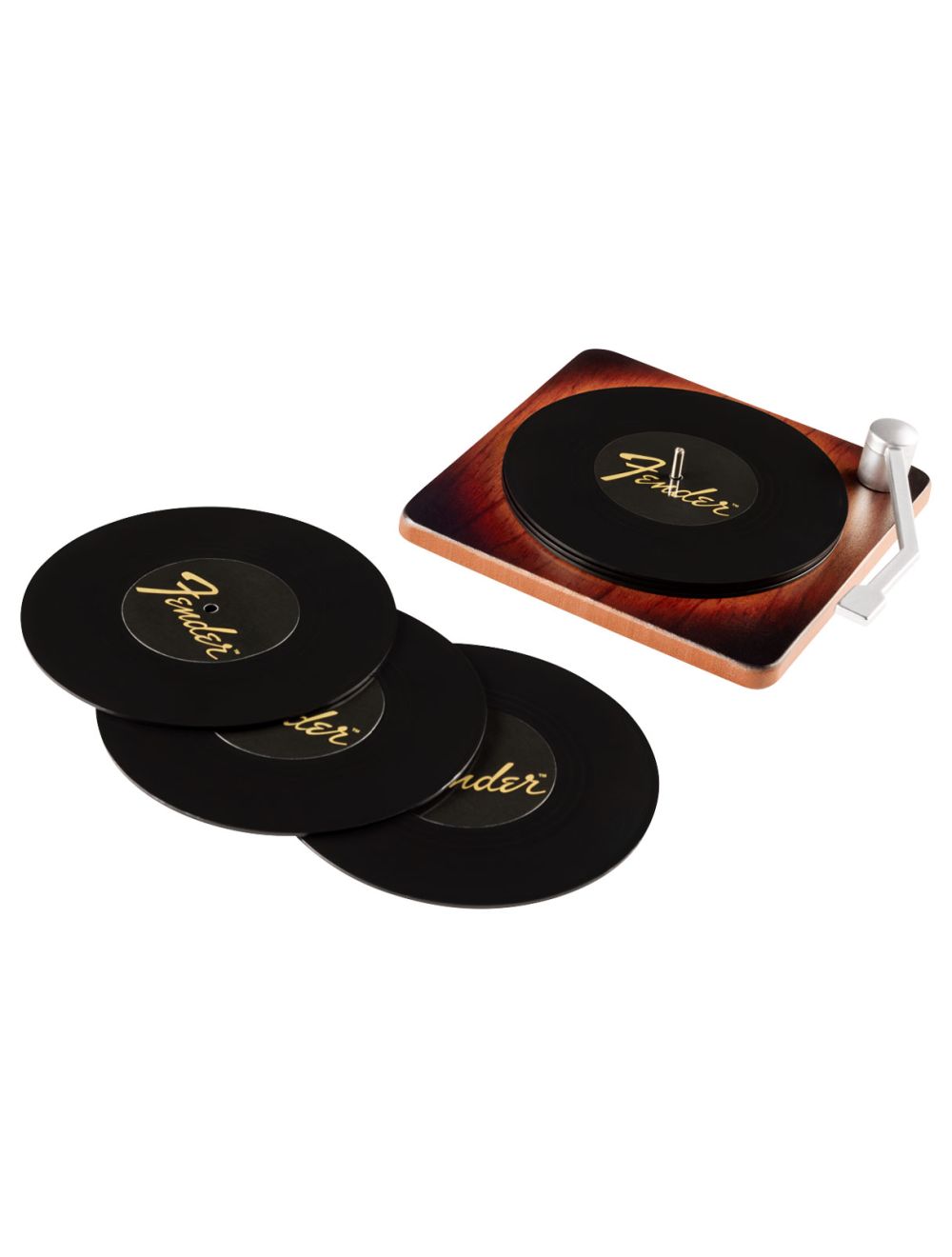 Fender Sunburst Turntable Coaster Set
