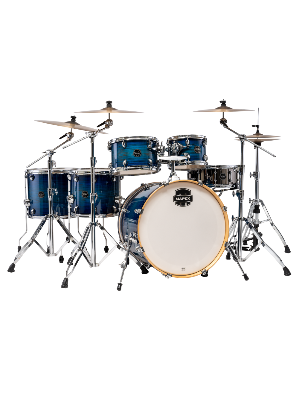 Mapex Armory Series Studioease 6-Pc Shell Pack Fast Toms - Blue Wave Burst