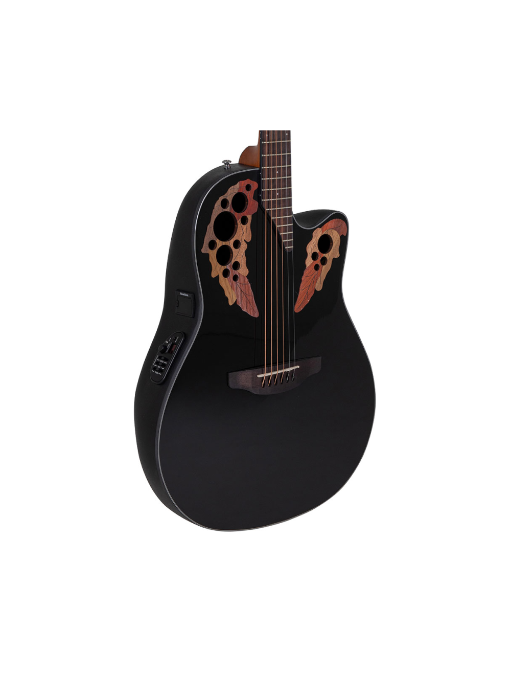 Black ovation guitar on sale