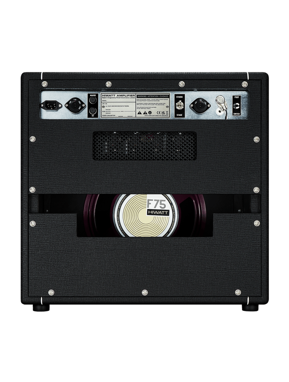 Hiwatt Custom Shop Studio Stage Handwired 20/40W 1x12 Combo Amplifier - Black