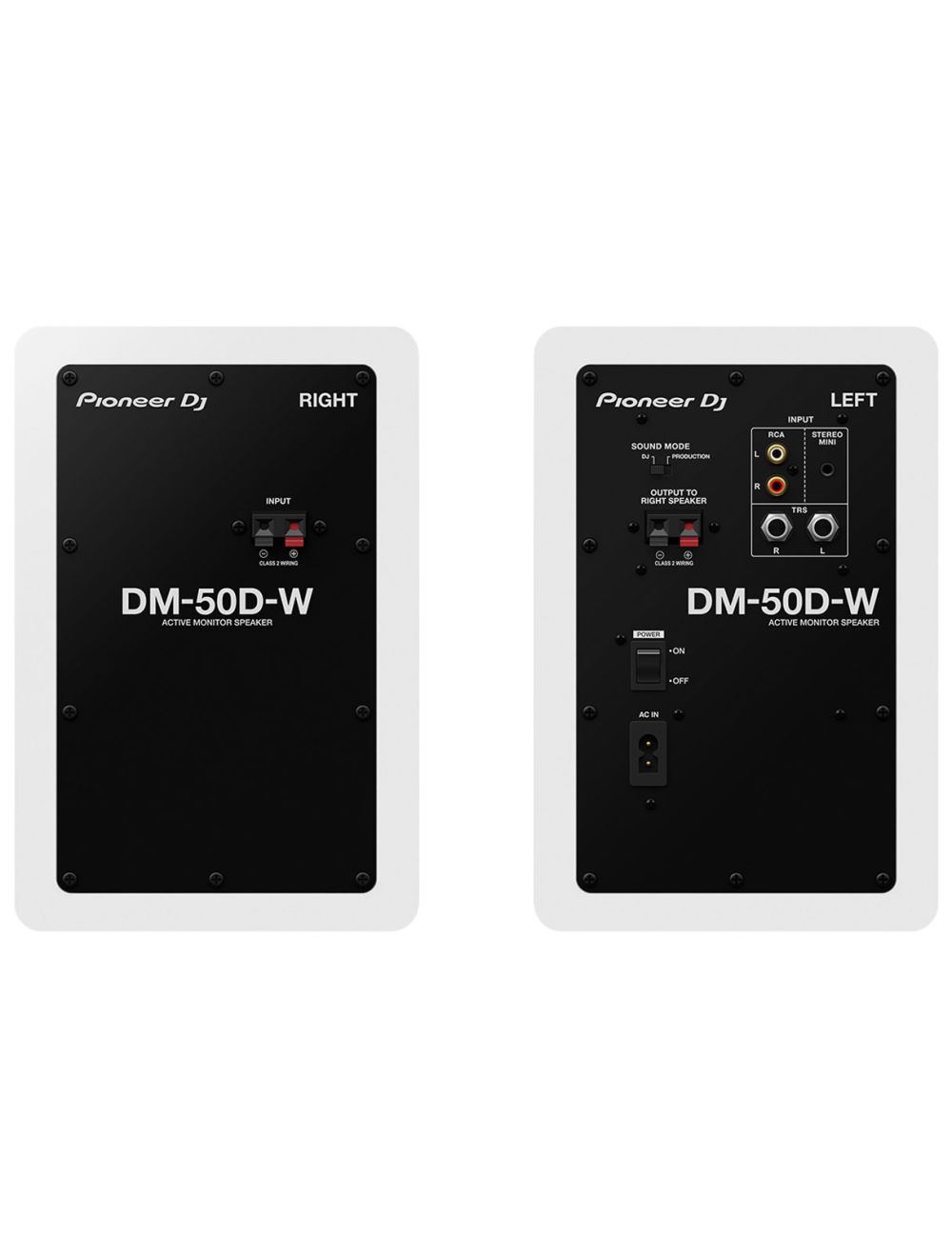 Pioneer DJ DM-50D Powered Studio Monitor (White) (Open Box)