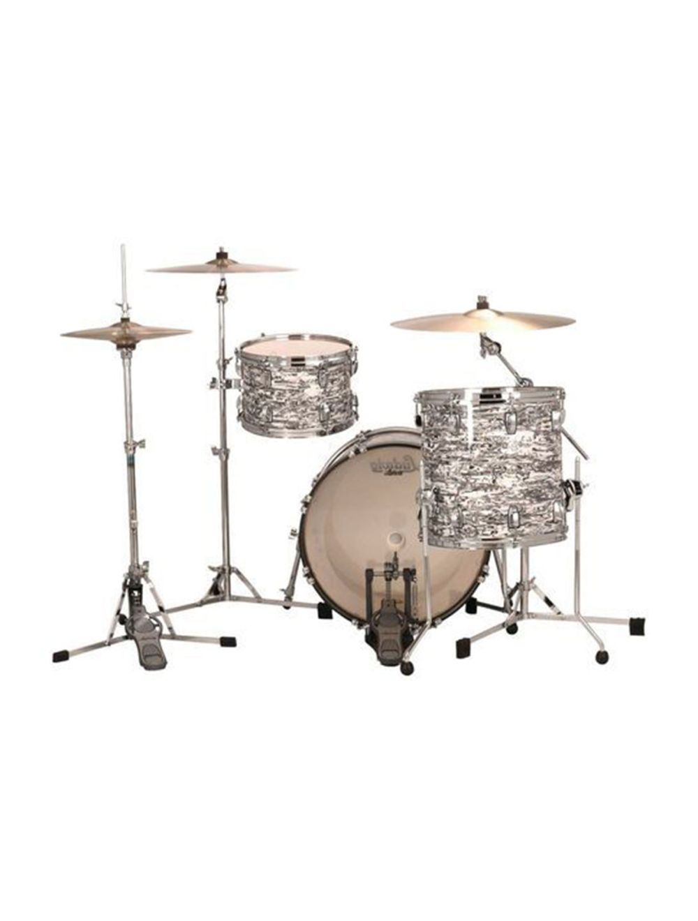 Ludwig Classic Maple Downbeat 3-pc Shell Pack w/20" Kick - White Abalone