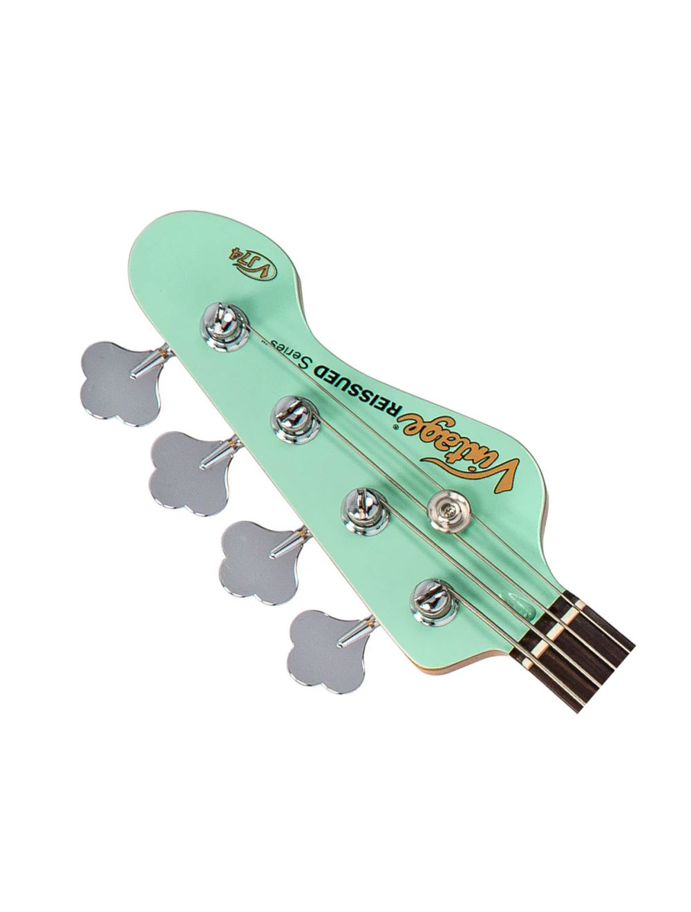 Vintage Icon Series VJ74 Bass w/Matching Headstock - Ventura Green