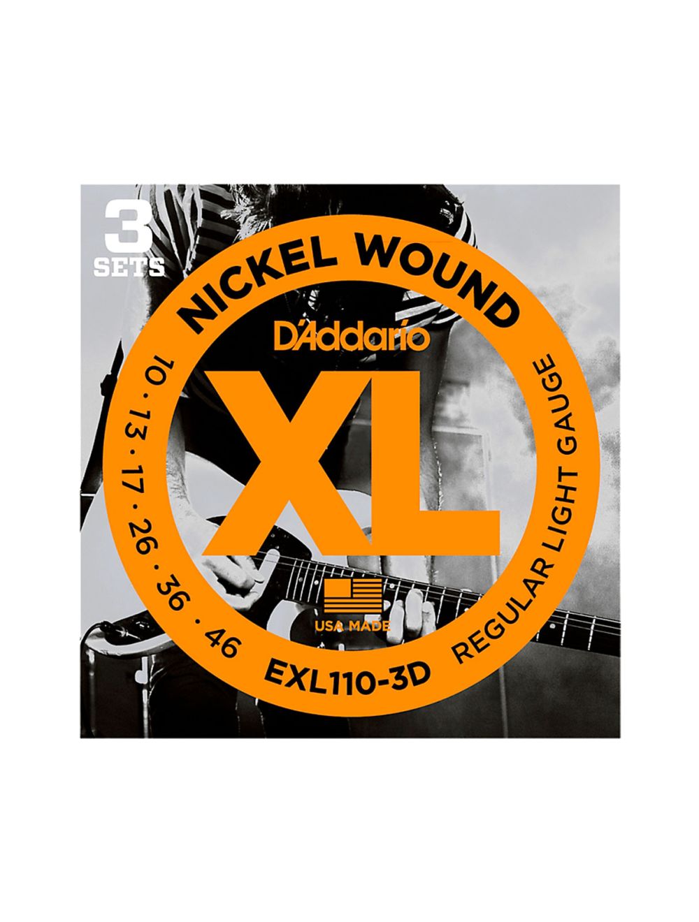 D Addario EXL110 3D Regular Light Nickel Wound Electric Guitar strings
