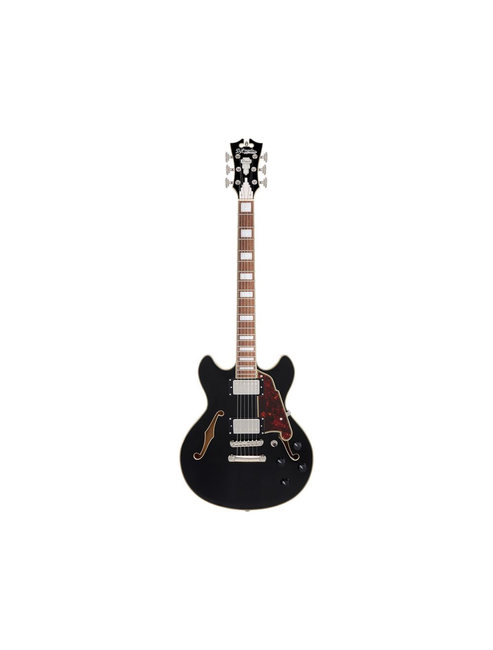 D'Angelico Premier Mini DC Semi-Hollow Guitar - Black - Open Box