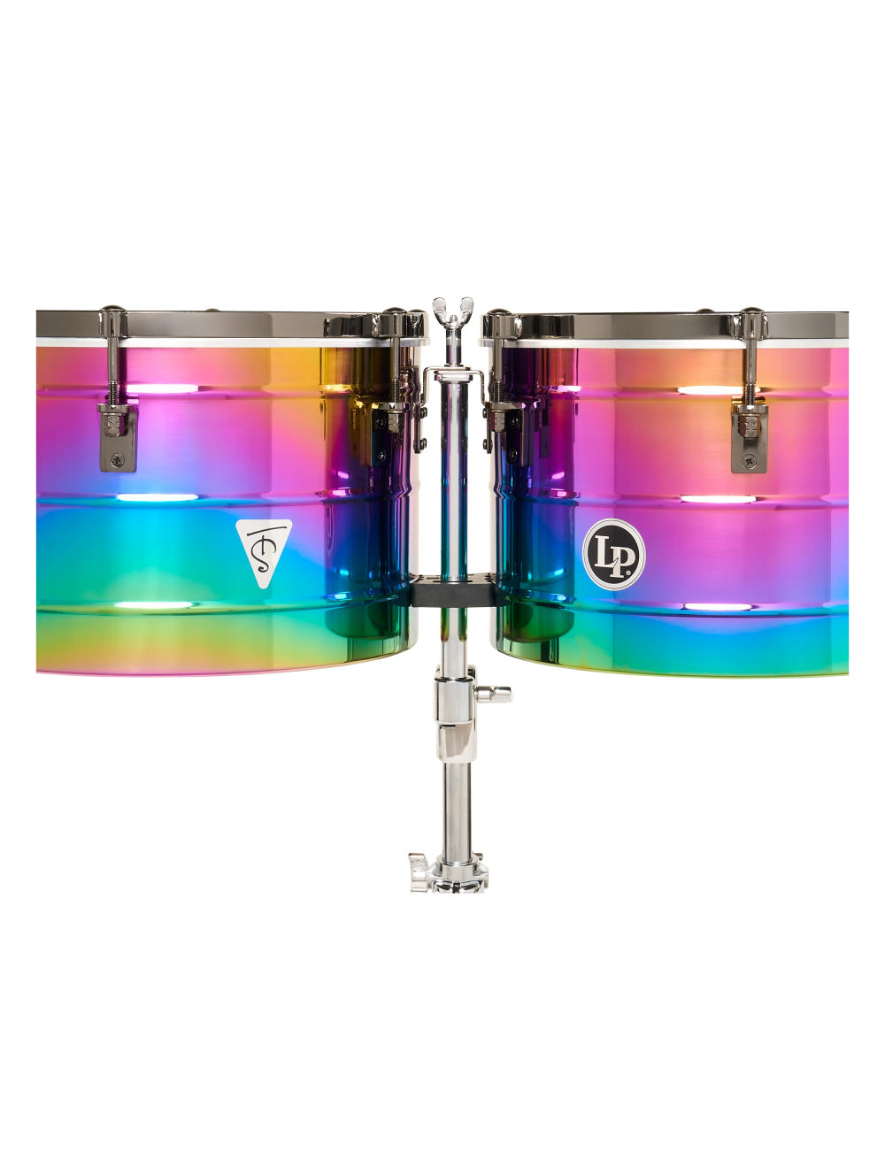Latin Percussion 15"/16" Tony Succar Thunder Timbales - Rainbow Black Nickel