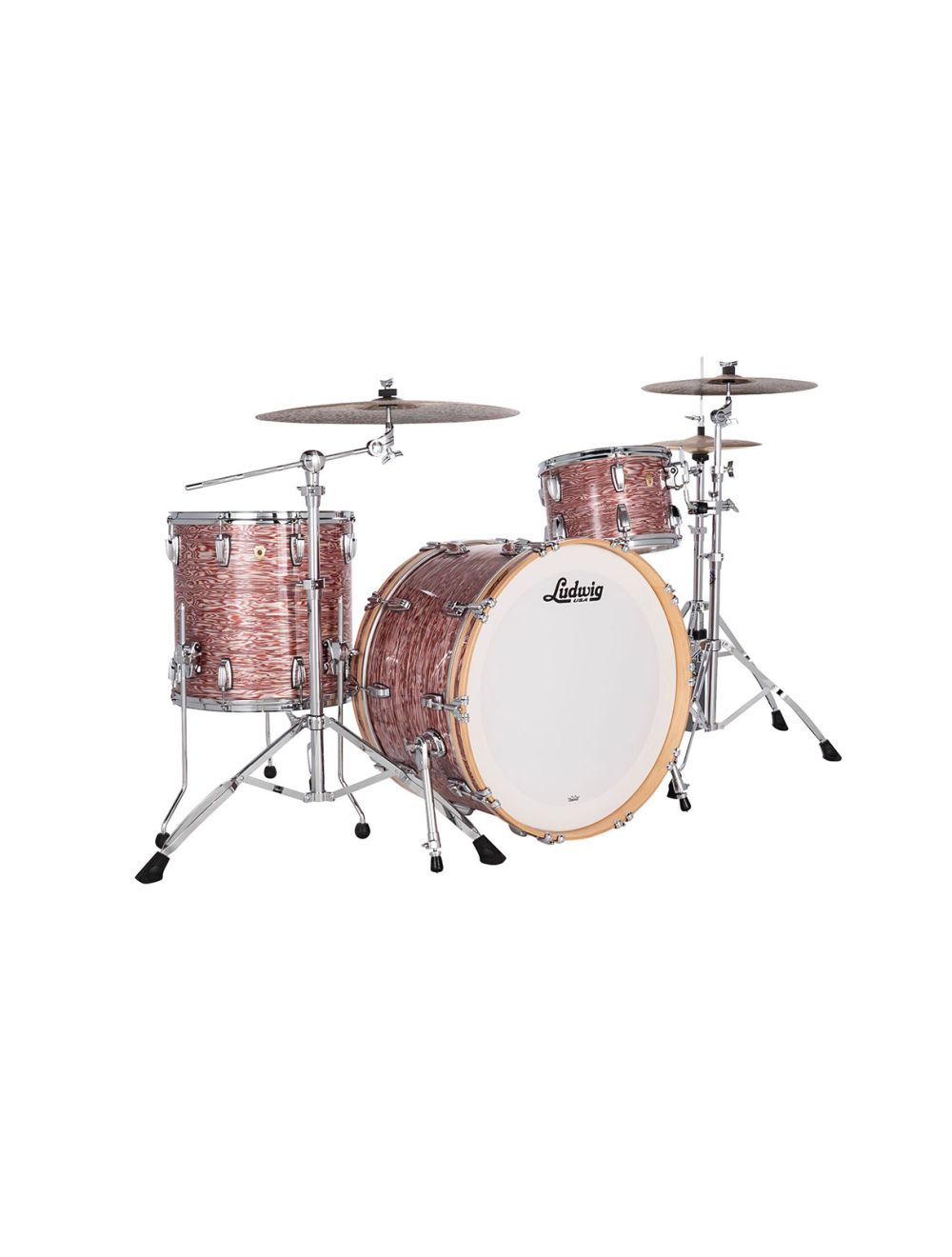 Ludwig Classic Maple Pro Beat 3-pc Shell Pack w/24" Kick - Vintage Pink Oyster