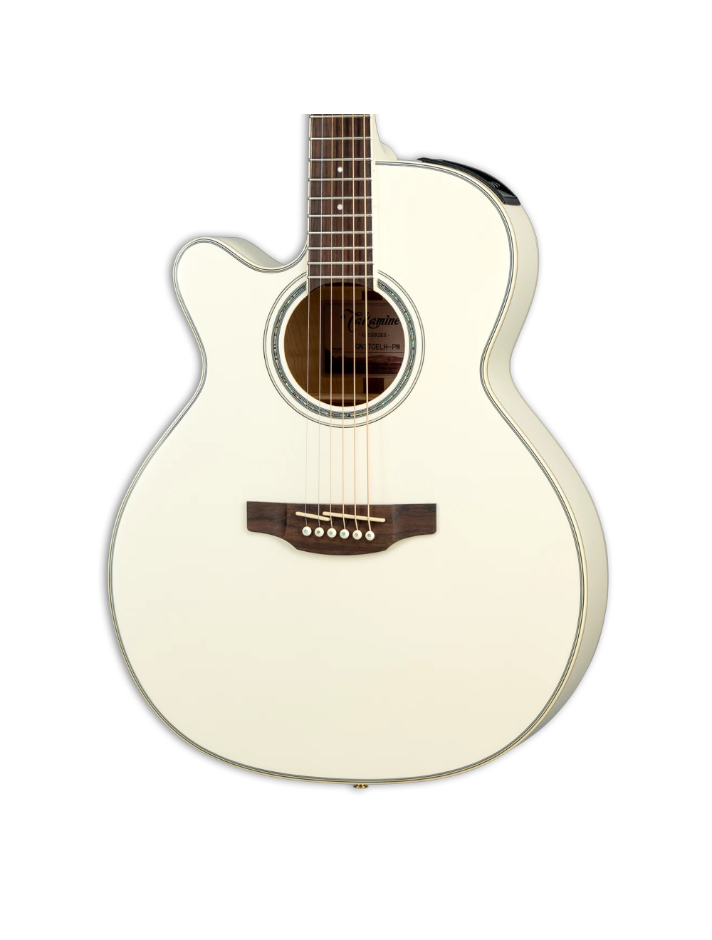 Takamine GN37CE Left-Handed Acoustic-Electric Guitar - Pearl White w/Gig Bag