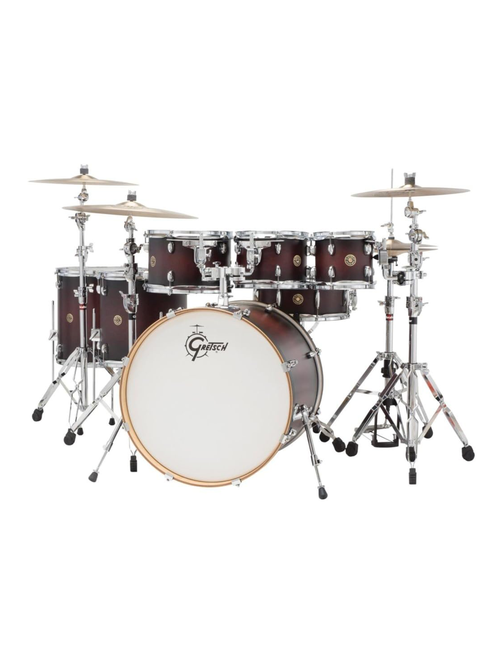 Gretsch Catalina Maple 7-Piece Shell Pack w/22" Kick - Satin Deep Cherry Burst