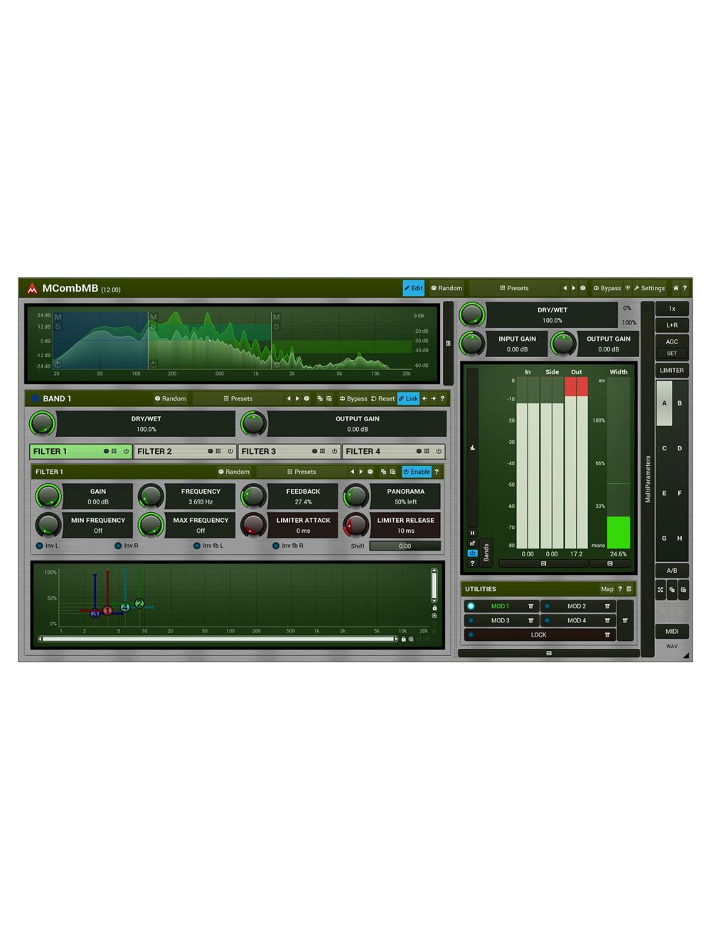 Melda MCombMB 4 Extraordinary Filters in Each Band