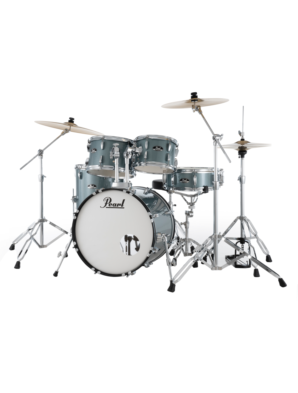 Pearl Roadshow 5-Piece Complete Drum Set w/20"x16" Kick & Cymbals - Charcoal