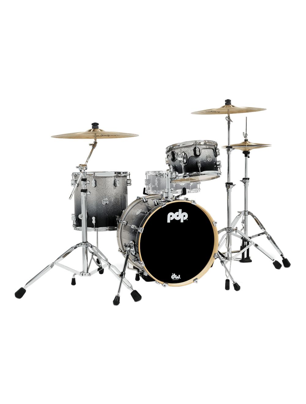 PDP Concept Maple 3-Piece Bop Shell Pack - Silver to Black Fade