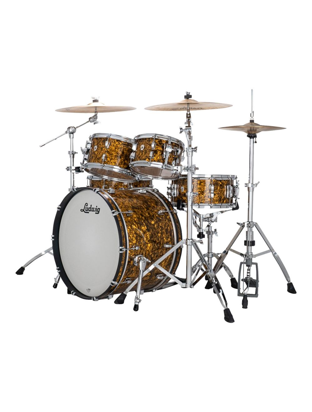Ludwig Neusonic Rapid Mod 4-pc Shell Pack w/ 22" Kick - Butterscotch Pearl