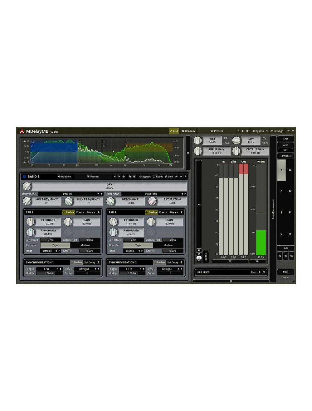 Melda MDelayMB 6 Fully Adjustable Bands