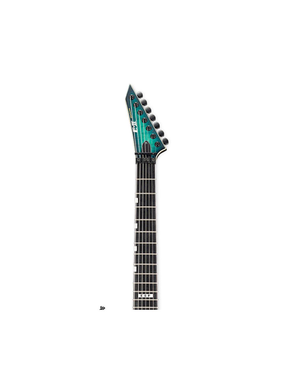 ESP E-II Horizon FR-7 Black Turquoise Burst