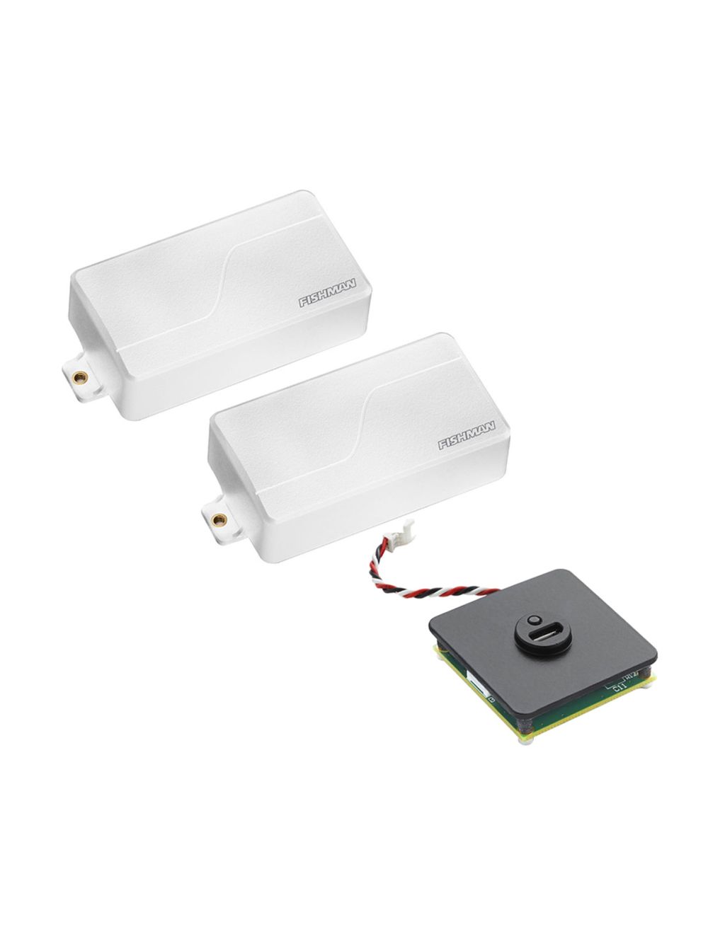 Fishman Fluence Modern Humbucker Set White Plastic PRF-MHB-SW2 + Rechargeable Battery Pack