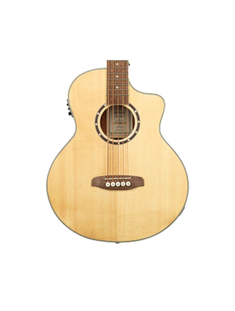 Ortega Guitars D7CE-5 Deep Series Medium Scale A/E Bass - Natural