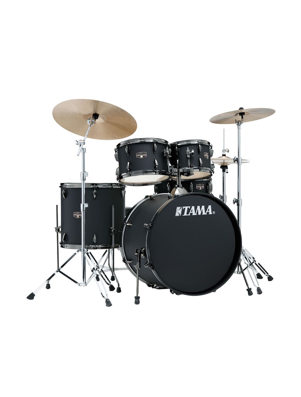 Tama Imperialstar 5pc Complete Drum Kit w 22 Kick Drum Blacked Out Black