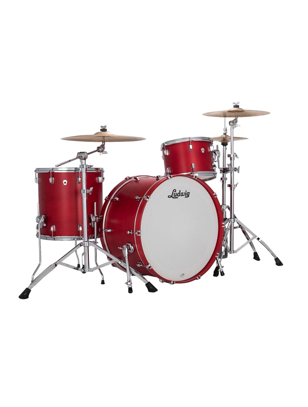 Ludwig Neusonic Pro Beat 3-pc Shell Pack w/ 24" Kick - Diablo Red Stain