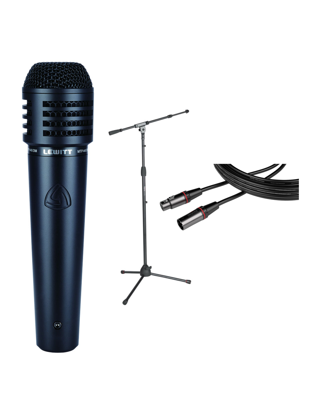 Lewitt MTP-440-DM Premium Dynamic Instrument Mic + Stand + Gator Cable (PKG)