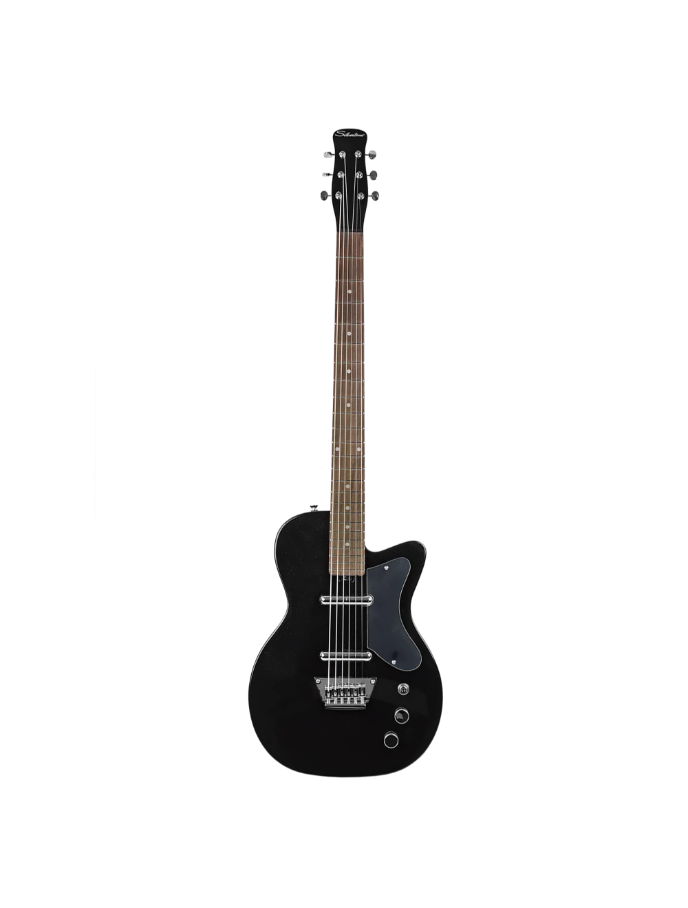 Silvertone 1373 Baritone Guitar - Black Silver Flake