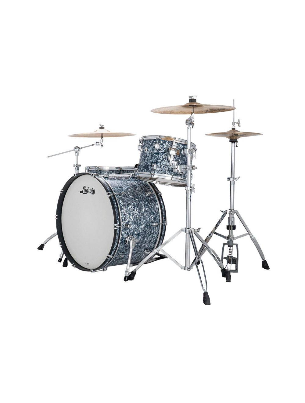 Ludwig Neusonic Pro Beat 3-pc Shell Pack w/ 24" Kick - Steel Blue Pearl