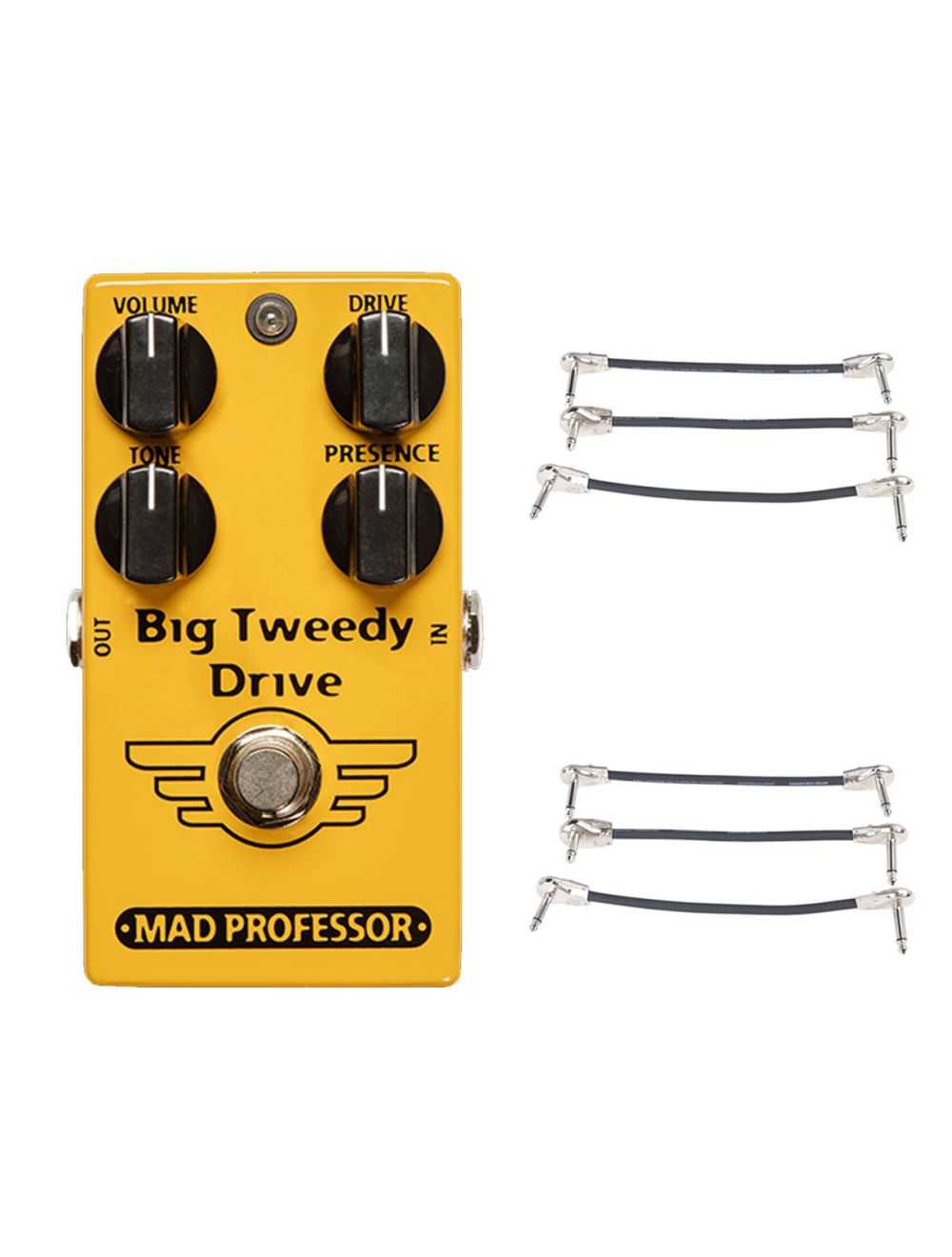 Mad Professor Big Tweedy Drive + 2x Gator Patch Cable 3 Pack