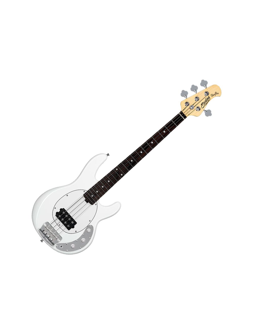 Sterling by music man stingray short scale electric bass olympic white top