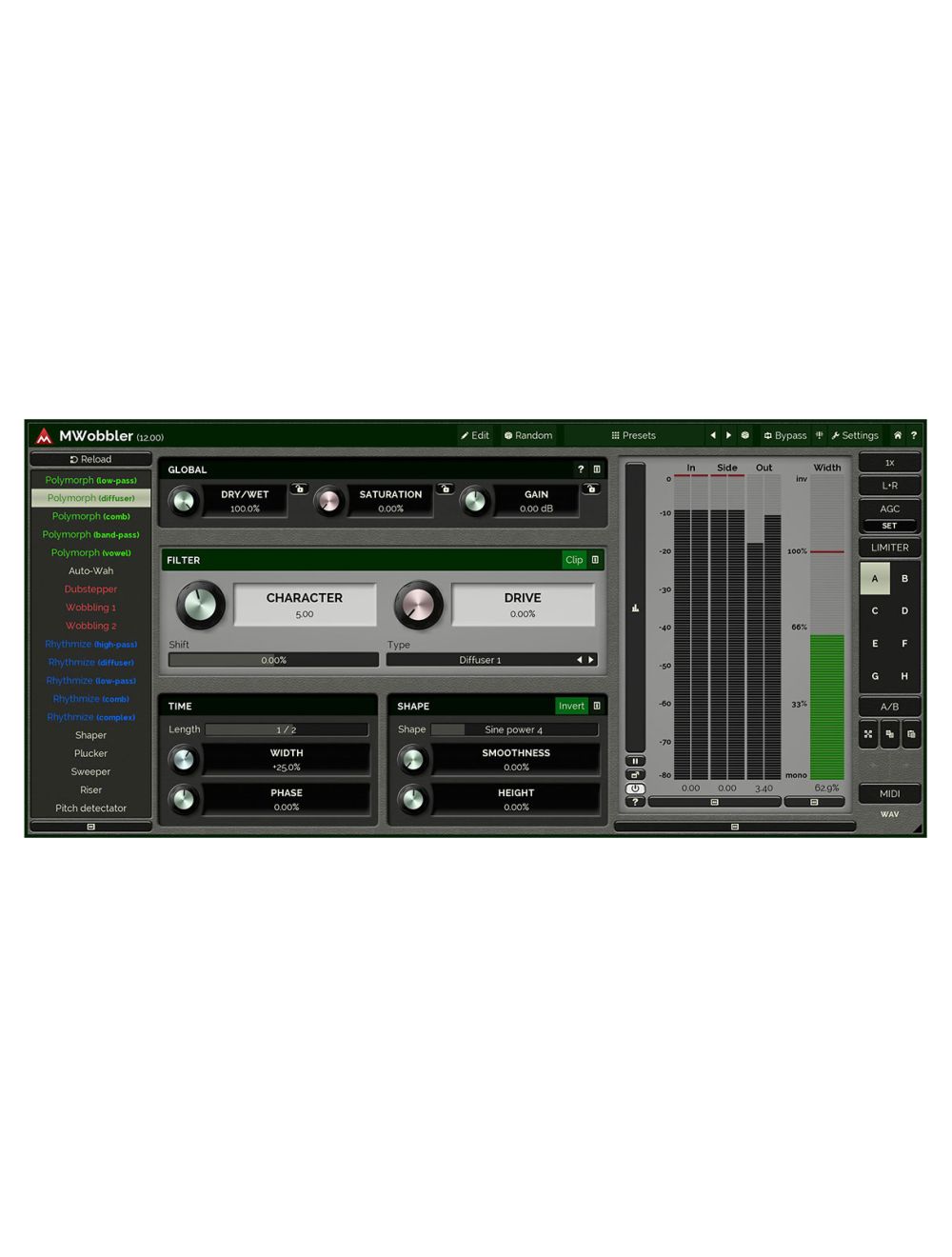 Melda MWobbler Rhythmic Pads & Drum Driven Basses