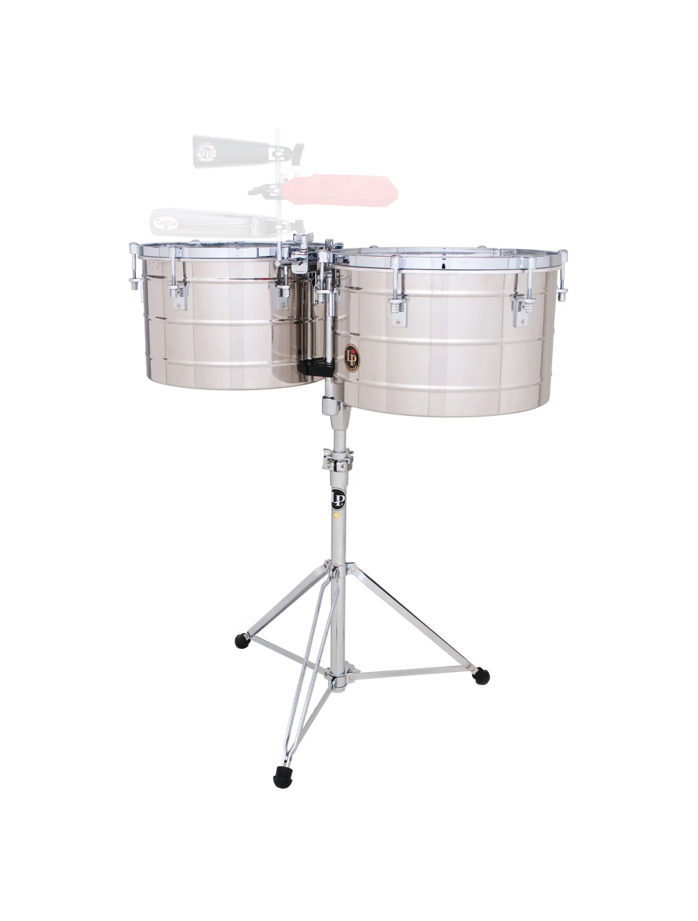 Latin Percussion 15" and 16" Tito Puente Thunder Timbales - Stainless Steel