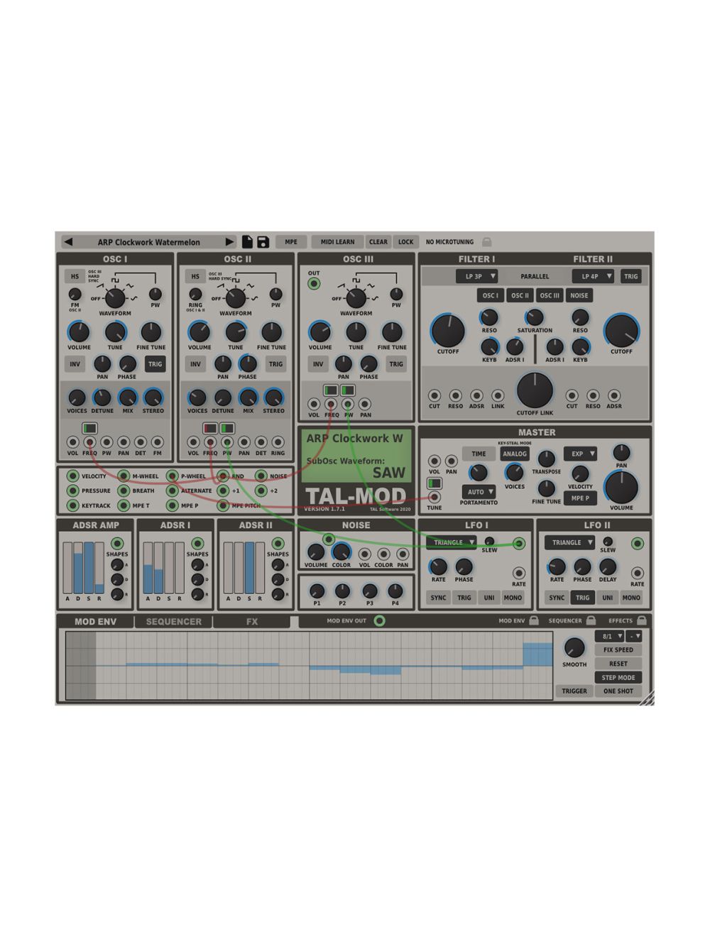 Tal Software TAL Mod Synthesizer virtual analog synthesizer with an exceptional sound