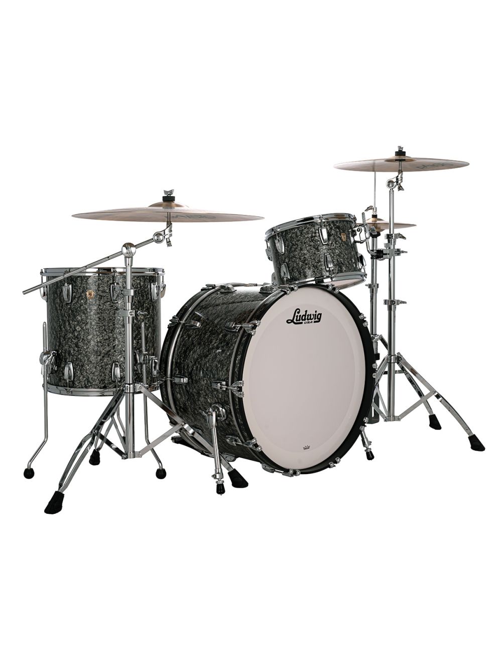 Ludwig Classic Maple Pro Beat 3pc Shell Pack w/24" Kick - Black Pearl