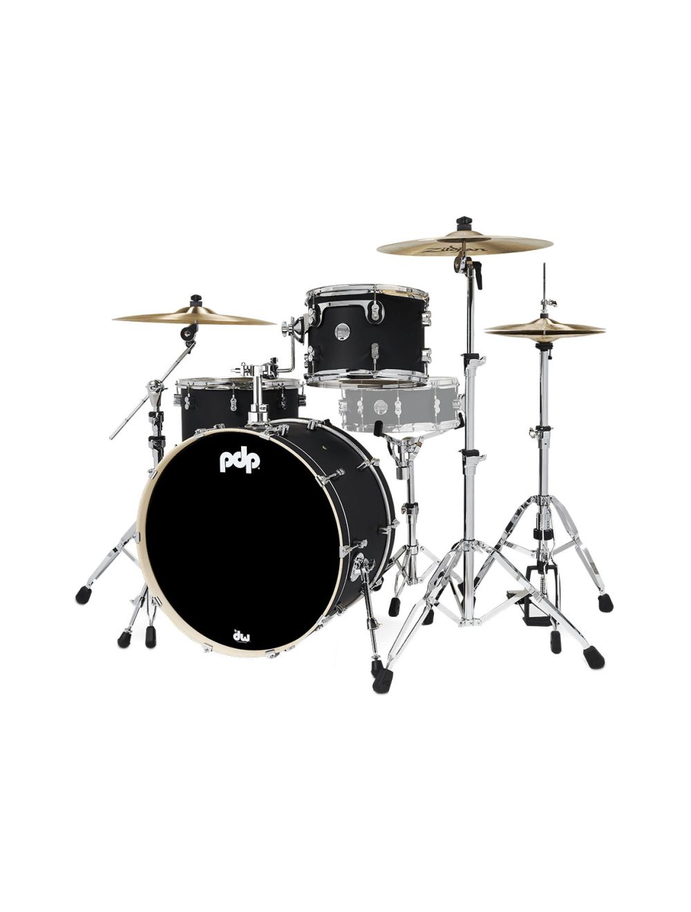PDP Concept Maple 3-Piece Rock Shell Pack - Satin Black