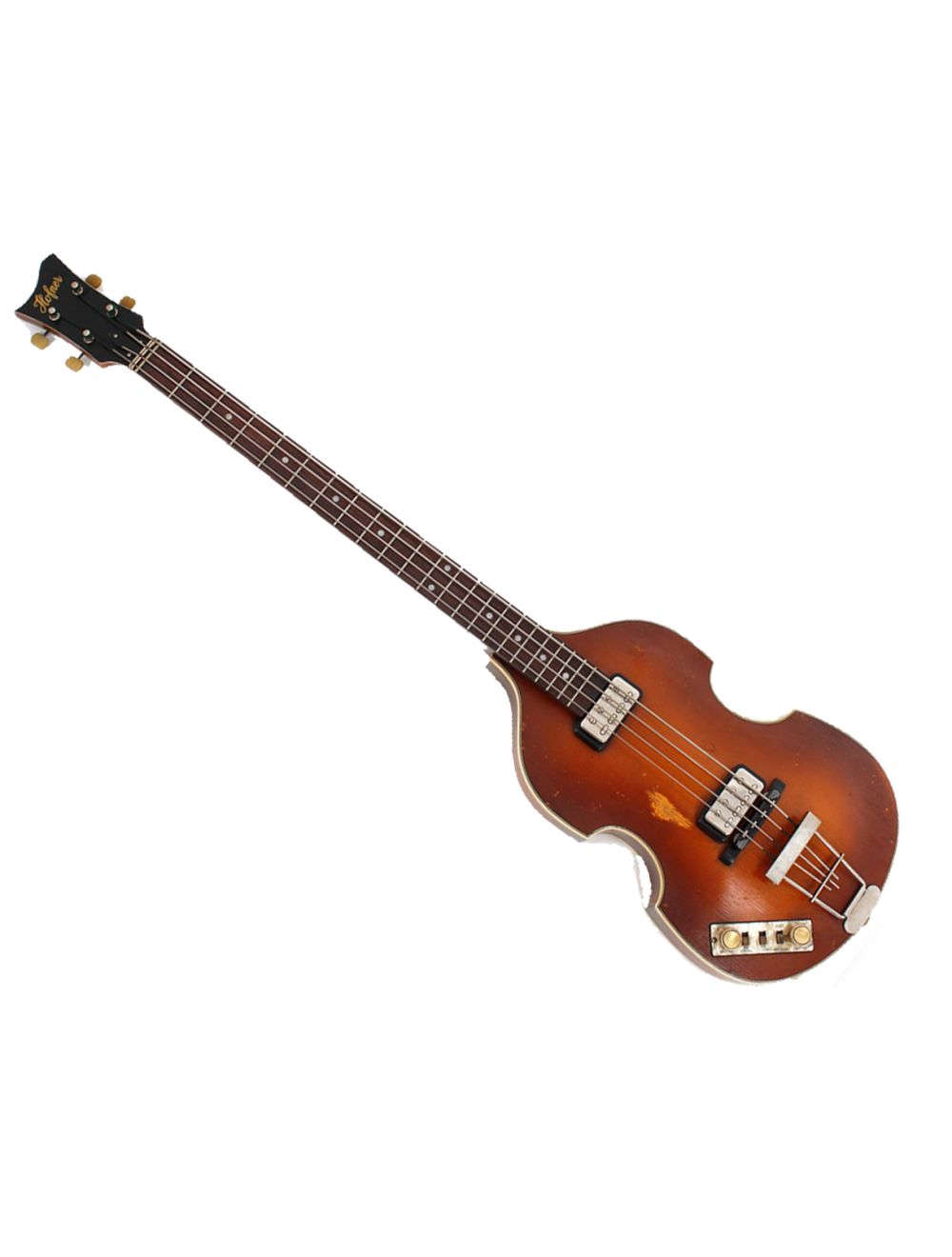 Left handed top hofner bass
