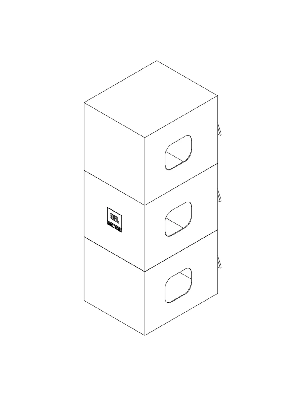 JBL SRX915S VT CVR Cover for 3 JBL SRX915SF